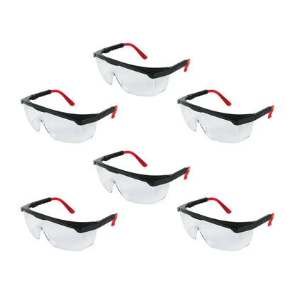Paquete de 6 Lentes de Seguridad Aksi Transparente Ajustable Policarbonato - Aksi