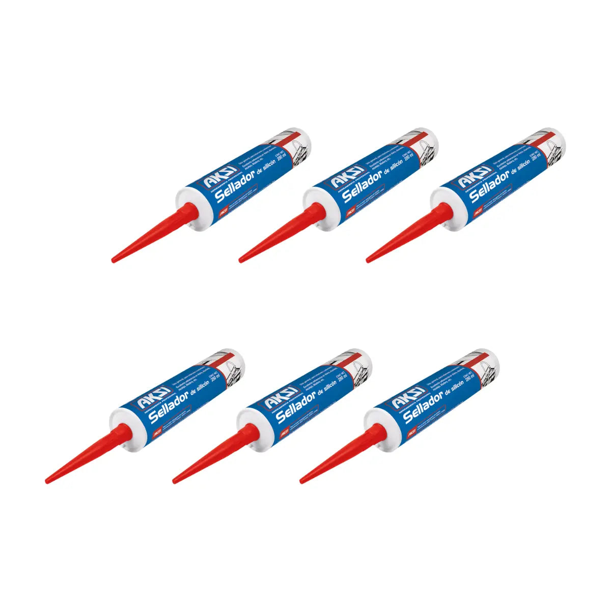 Sellador de Silicón 280ml Aksi color Blanco Aksi