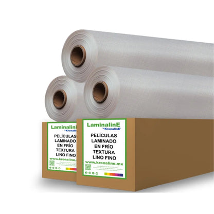 Película Laminado Frio Plastificar Ltx20 Textura Lino Fino 0.635 X 50 m 3 PIEZA - Kronaline - accesorios