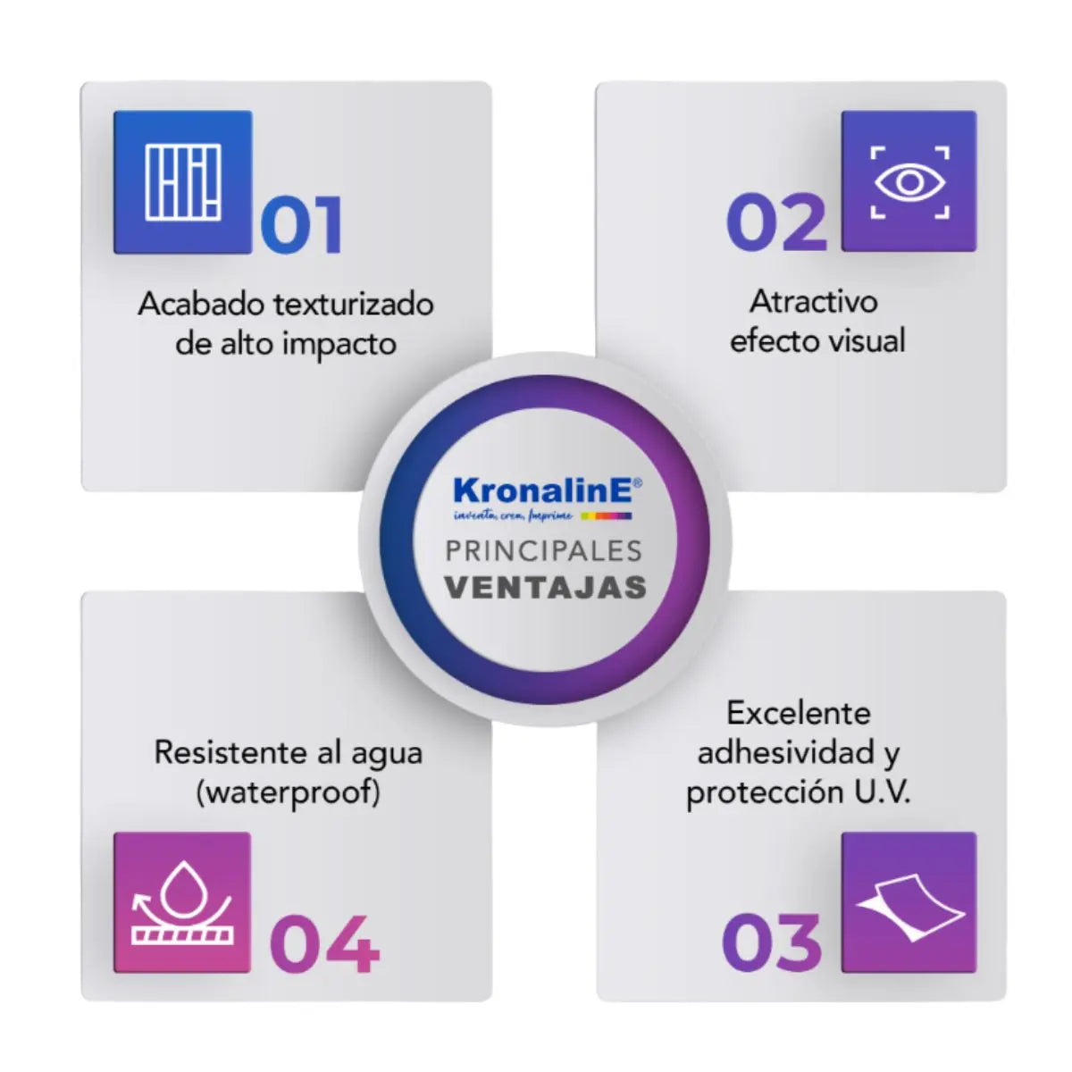 Película Laminado Frio Plastificar Ltx20 Textura Lino Fino 0.635 X 50 m 3 PIEZA - Kronaline - vista trasera