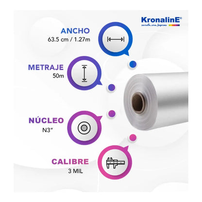 PELICULA LAMINADO EN FR?O TEXTURA SEDA 4 MIL N3" 1.27x50m *DS - Kronaline - detalle