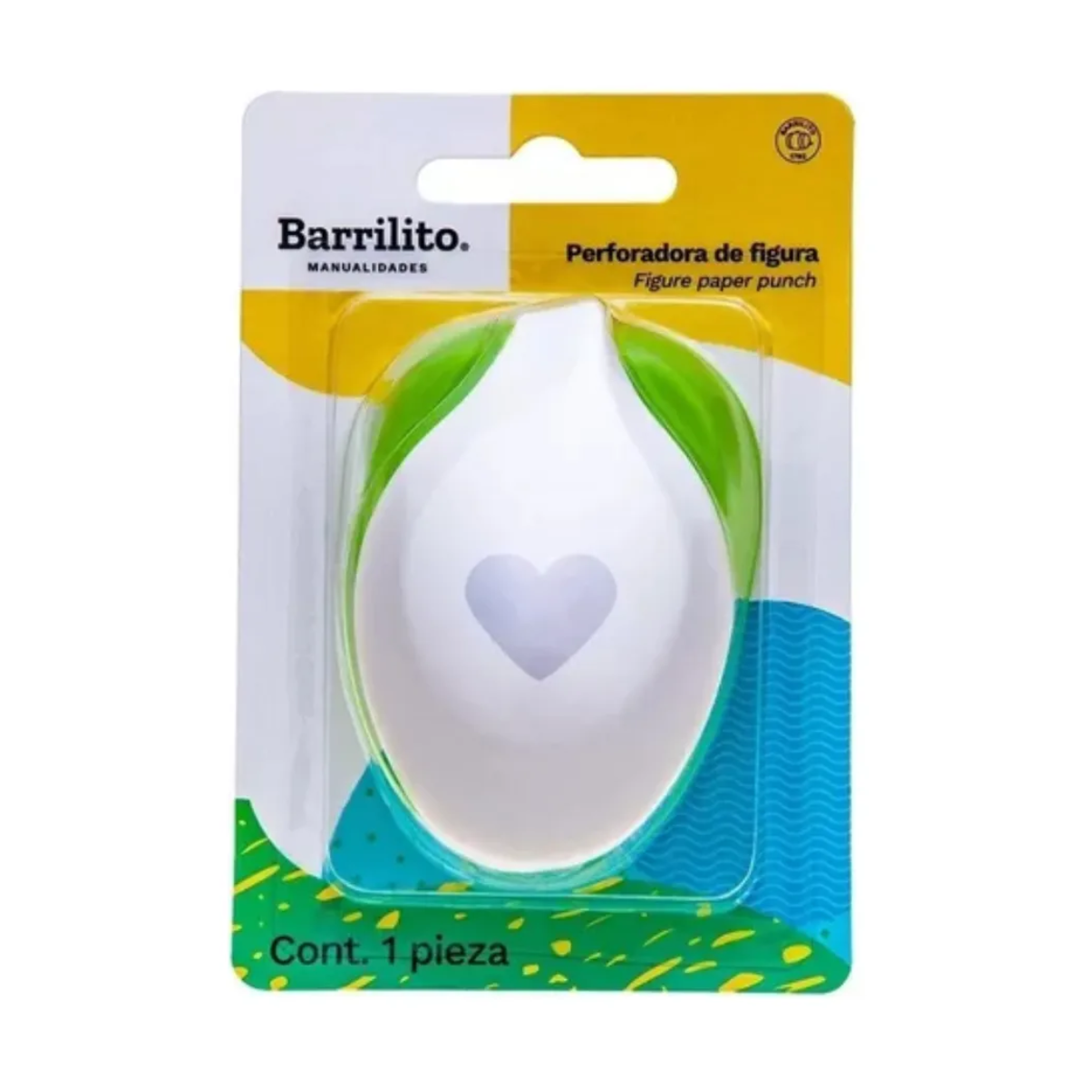 Perforadora Figura Corazón Barrilito Papel Foamy Escolar Barrilito