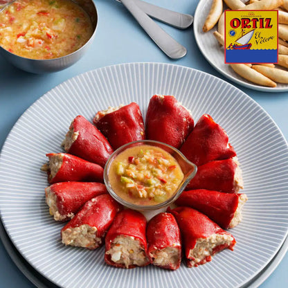 Pimientos del Piquillo Rellenos de Atún 330g - Latería Fina La casa del bacalao