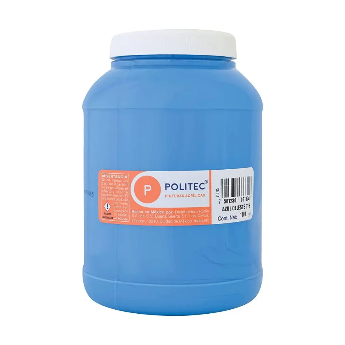 Pintura Acrílica De 1000 ml Elegir Color AZUL CELESTE 313 - Rodin
