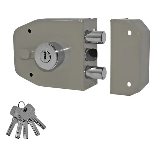 Cerradura Sobreponer Future Resv. Inv. Pintado Gris S1F-PR Tover - Tover - detalle