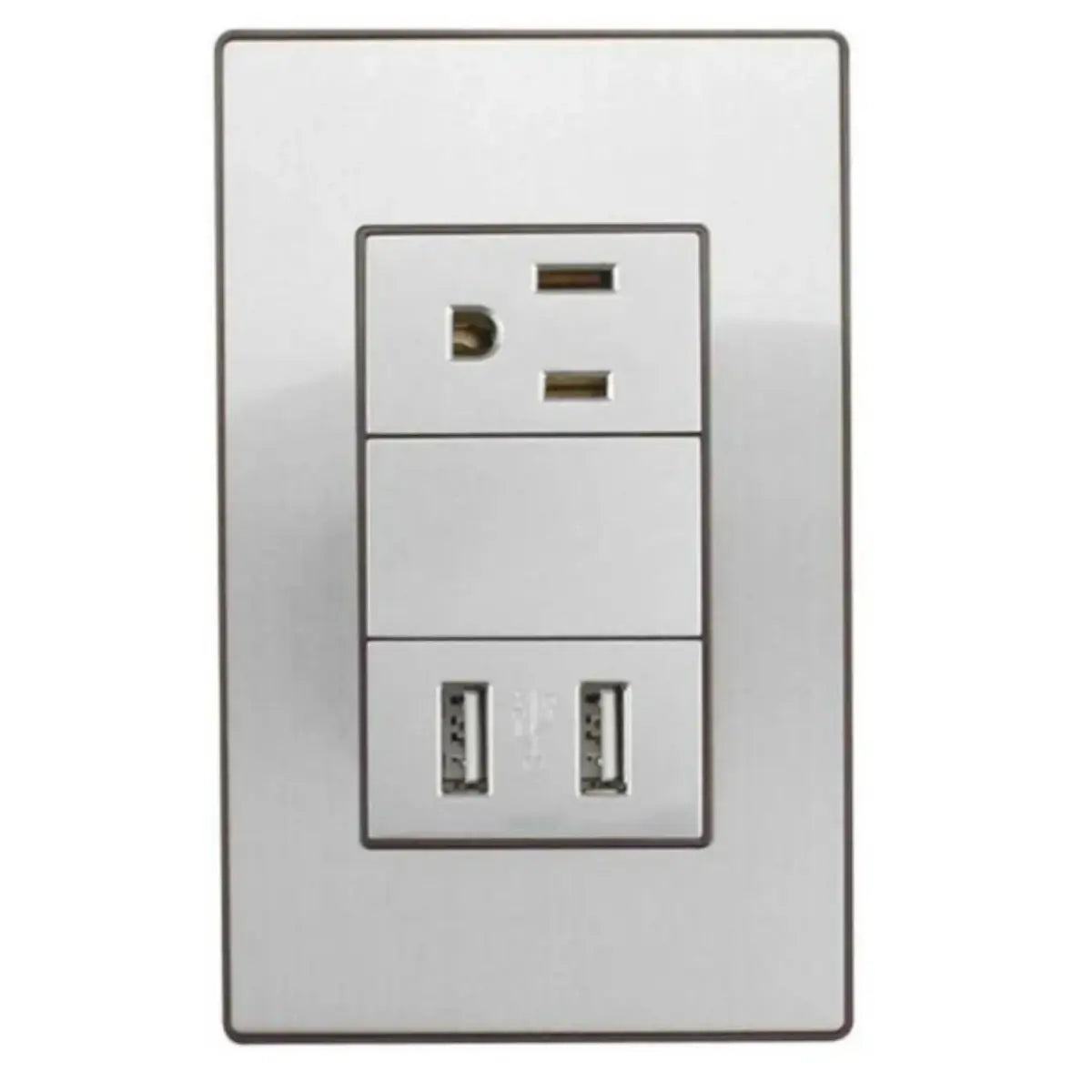 Placa Cordoba doble USB y contacto Sanelec - Sanelec - detalle