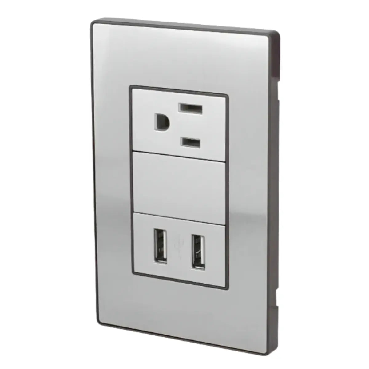 Placa Cordoba doble USB y contacto Sanelec - Sanelec - empaque