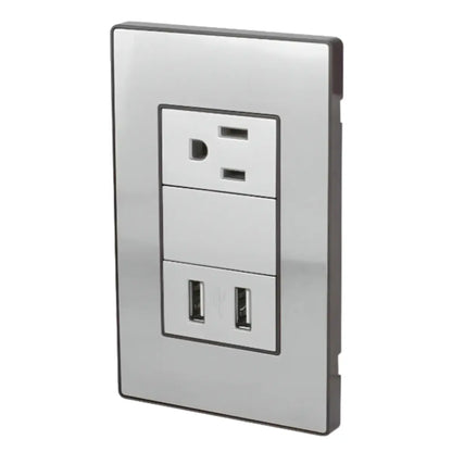 Placa Cordoba doble USB y contacto Sanelec - Sanelec - empaque