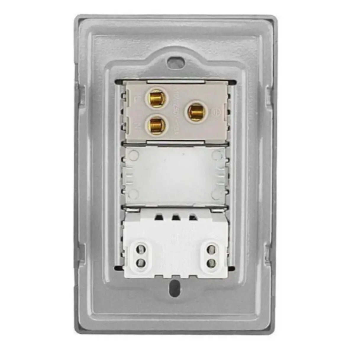 Placa Cordoba doble USB y contacto Sanelec - Sanelec - vista lateral
