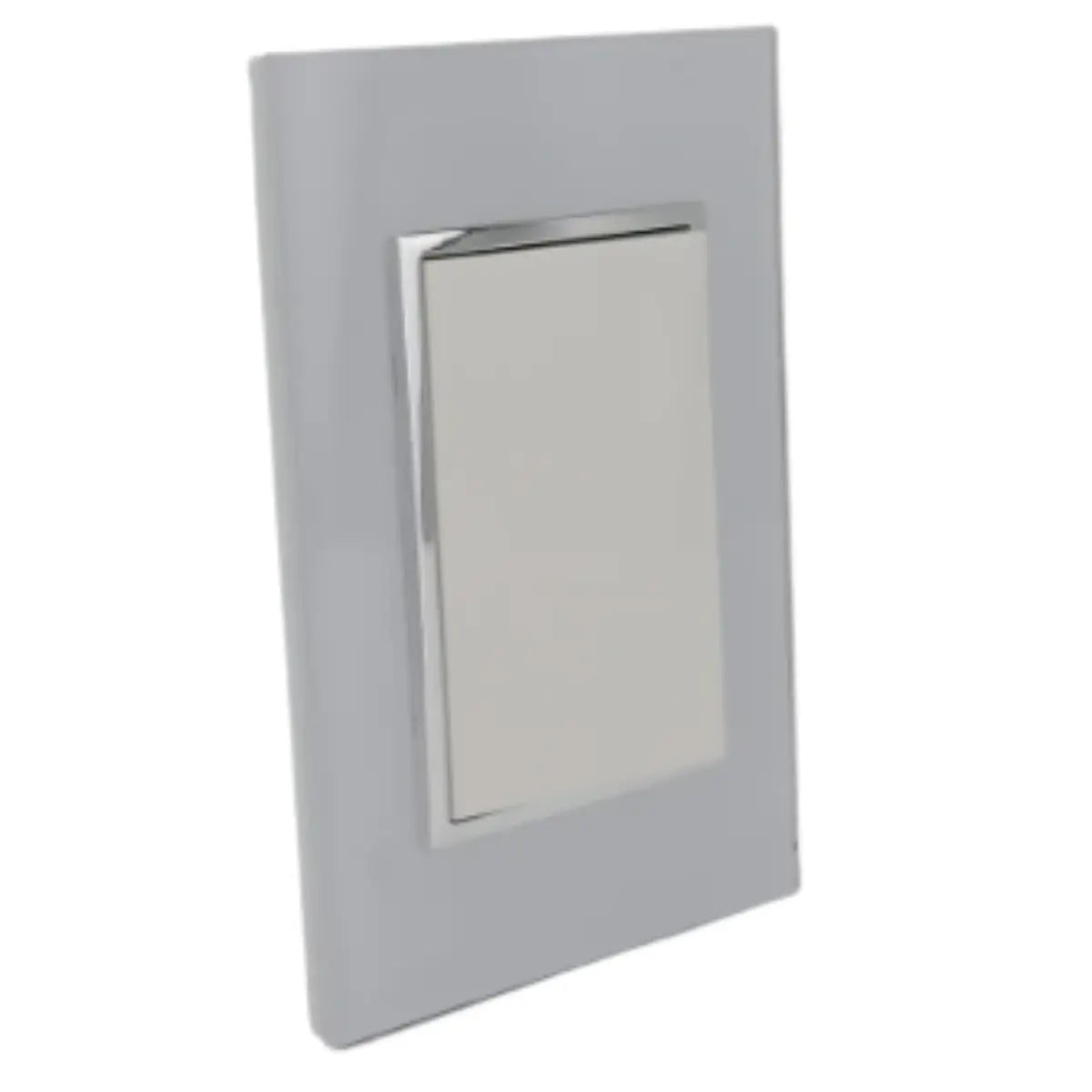 12pz Placa Sanelec Línea Venecia Blanco con Apagador Sencillo 127V - Sanelec - empaque
