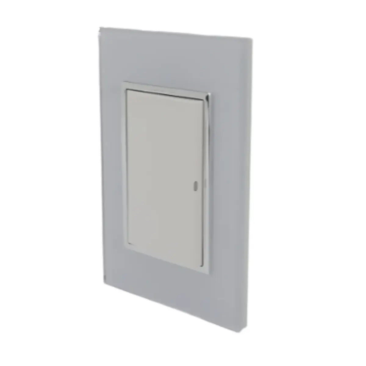12pz Placa Sanelec Línea Venecia Blanco con Apagador Sencillo 127V - Sanelec - vista lateral