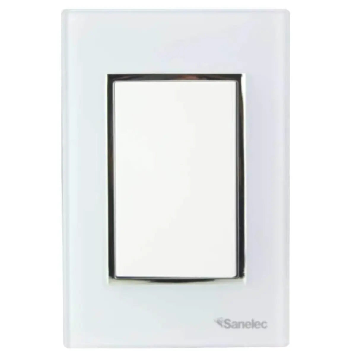 Placa Venecia Blanco apagador Sanelec 4472 - Sanelec - detalle