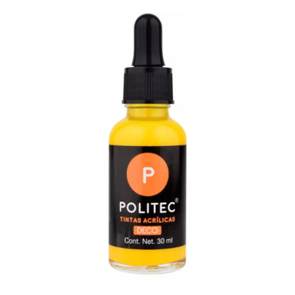 POLITEC - TINTA ACRILICA CON GOTERO DECO 30 ML LIMON HANZA 307 / 30 ml - Politec