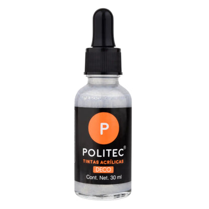 POLITEC - TINTA ACRILICA CON GOTERO DECO 30 ML PLATA 701 / 30 ml - Politec