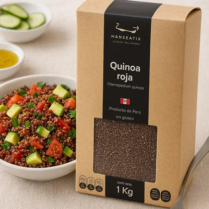 1Kg Quinoa Roja Peru Hanseatik Sin Glutten Sabor Intenso Hanseatik