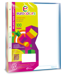 Hojas Carpeta Arcoíris / Blanco - Eurocolors