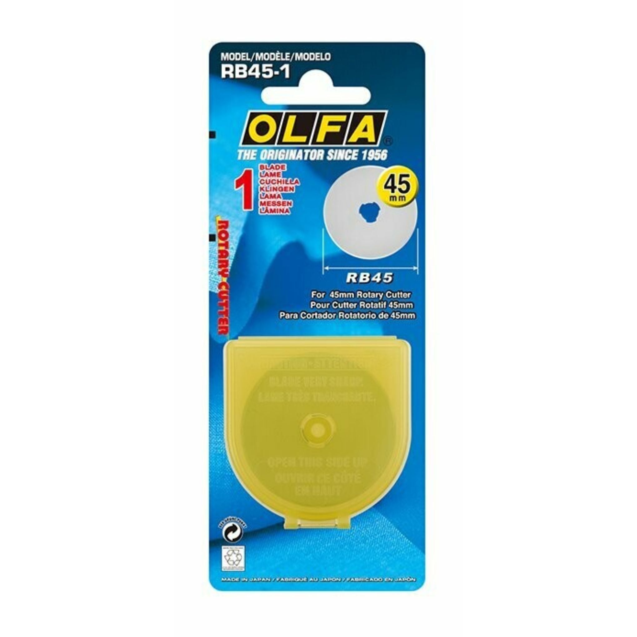 Cuchilla Giratoria Olfa con Estuche Plastico 45 mm