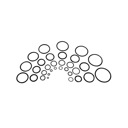 Juego Empaque O-ring Estándar Dogotuls 419 Pzs Rojo