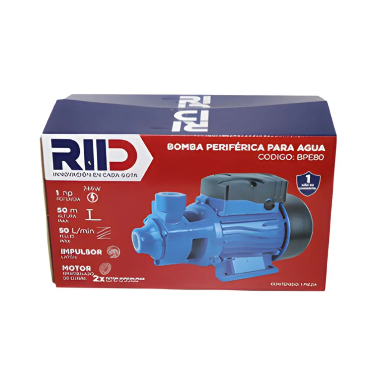 RIID Bomba Periférica Agua 1 HP - CNX - vista lateral