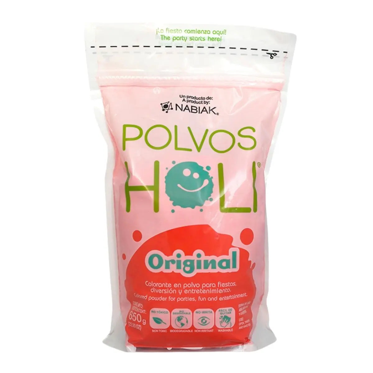 Polvos Holi Maxibolsa Original Rojo 650gr Polvos Holi