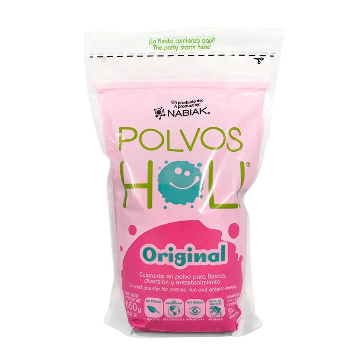 Polvos Holi Maxibolsa Original Rosa 650gr Polvos Holi