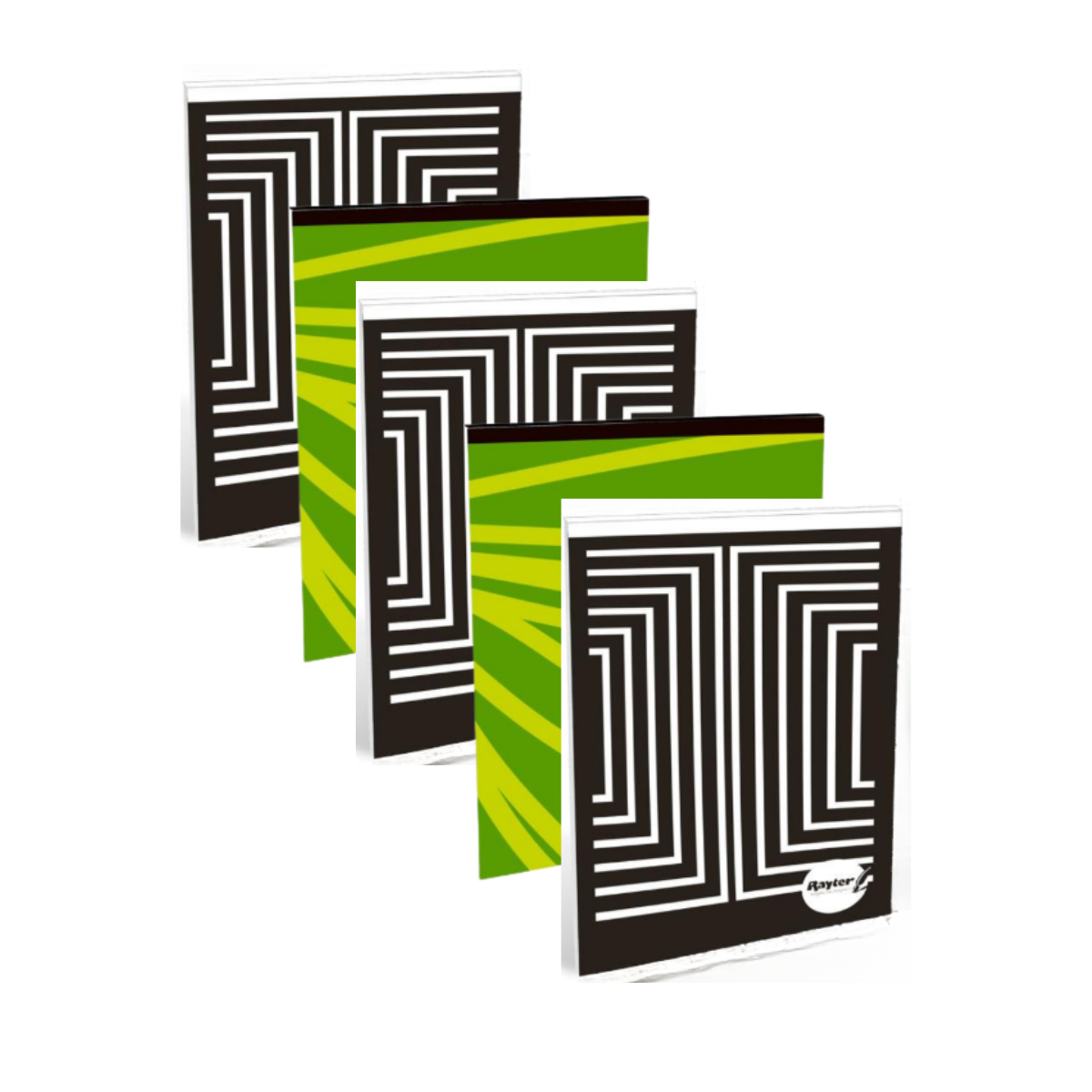 5 Libretas Esquela Rayter Cuadro Grande 50hjs/cu