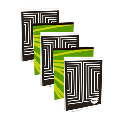 5 Libretas Esquela Rayter Cuadro Grande 50hjs/cu