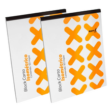 2 Block Carta Isométrico Rayter Blanco 50 Hojas C/u Escolar