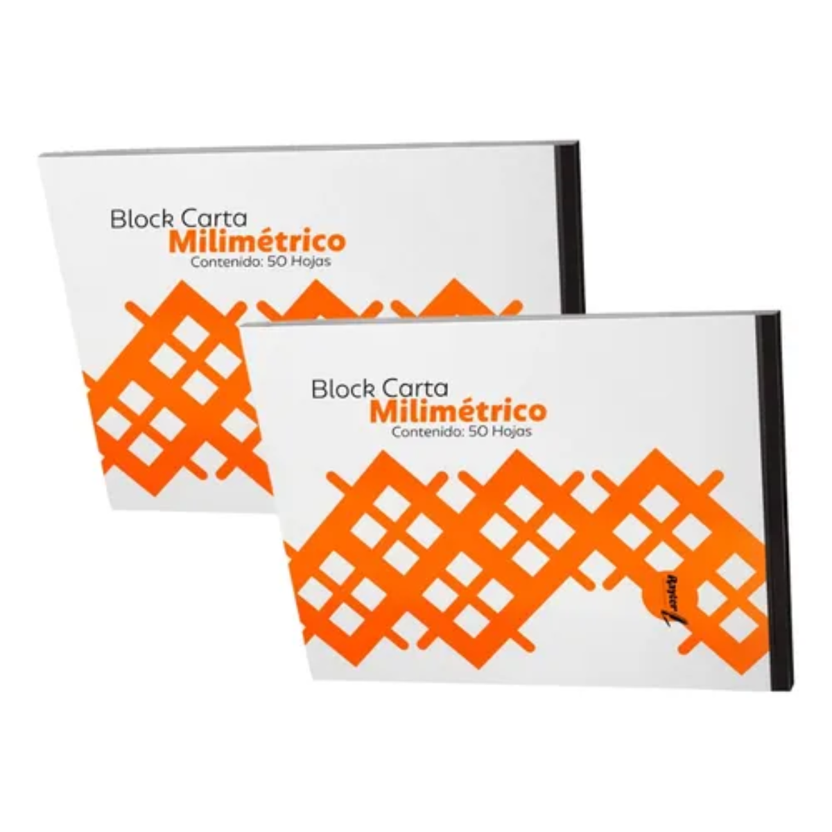 2 Block Milimetrico Rayter Tamaño Carta 50 Hojas C/u Escolar
