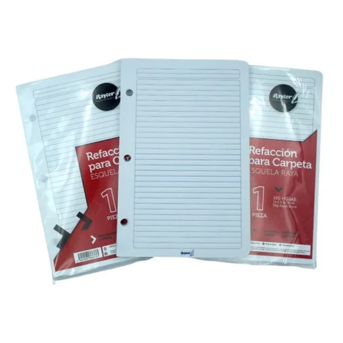 Hojas Perforadas Para Carpeta Esquela Rayter Raya Cont. 300 Hojas