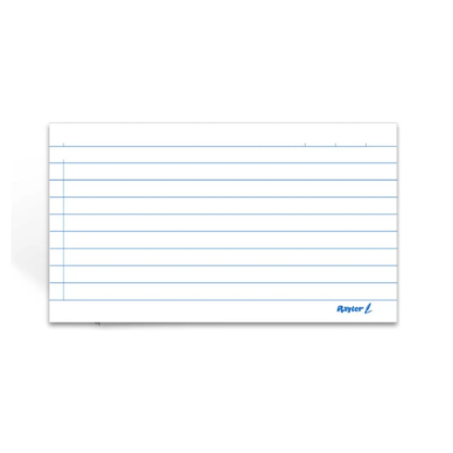 5 Pqts. Tarjeta Bibliografica Rayada Rayter 3x5in 100hjs/cu