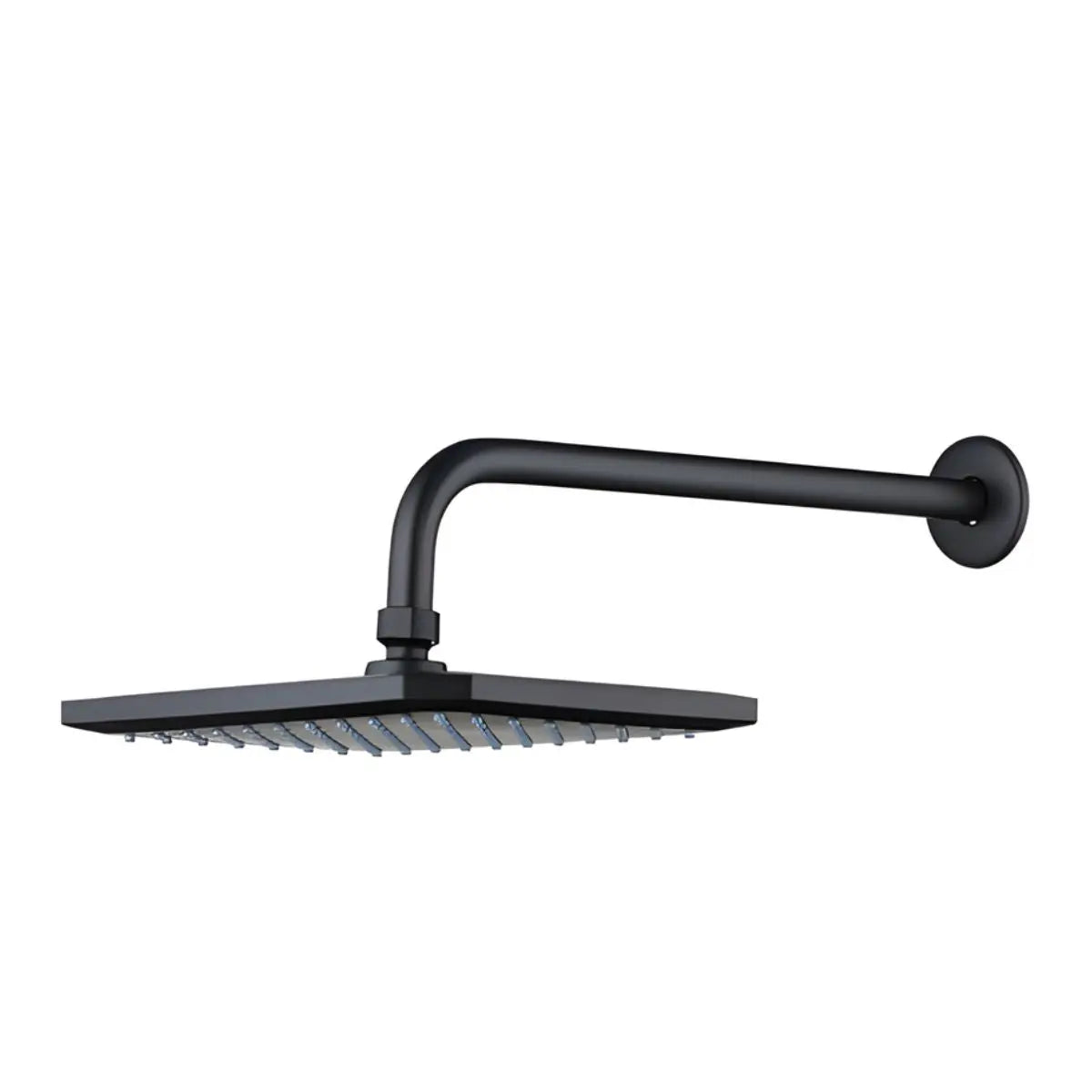 Regadera Cuadrada 8” Meer Tubo 40 cm Sistema Anti-Sarro Negro Mate MASTER 20PZ - CNX - accesorios