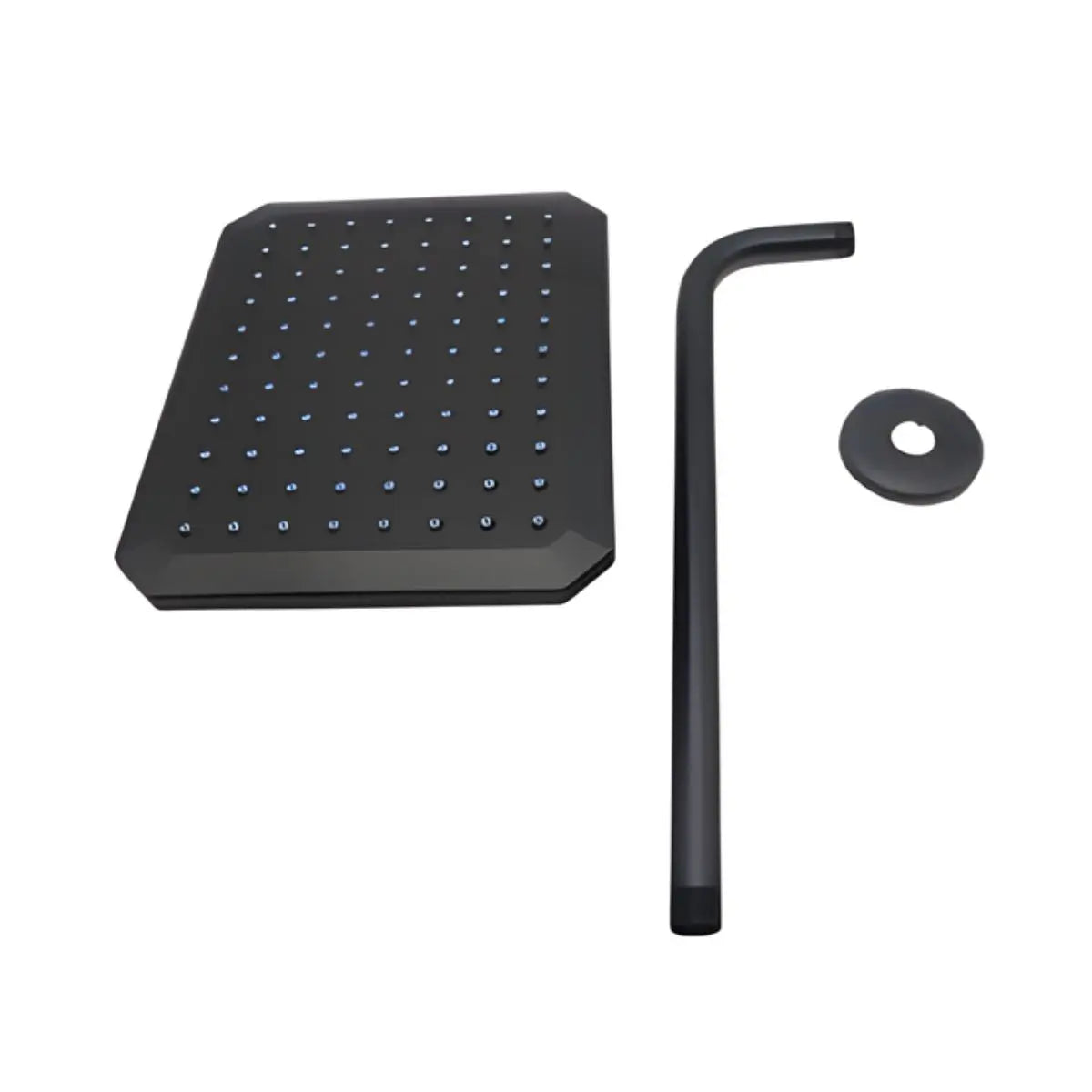 Regadera Cuadrada 8” Meer Tubo 40 cm Sistema Anti-Sarro Negro Mate MASTER 20PZ - CNX - vista lateral