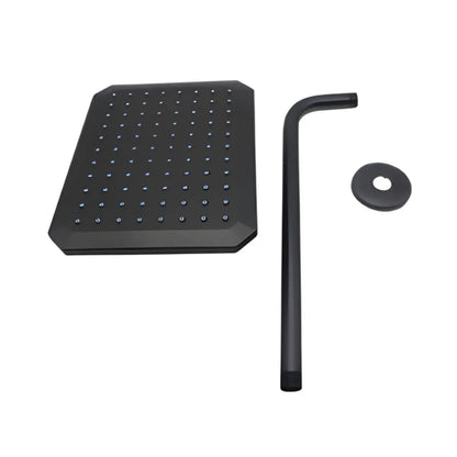 Regadera Cuadrada 8” Meer Tubo 40 cm Sistema Anti-Sarro Negro Mate MASTER 20PZ - CNX - vista lateral