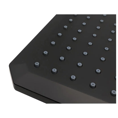 Regadera Cuadrada 8” Meer Tubo 40 cm Sistema Anti-Sarro Negro Mate MASTER 20PZ - CNX