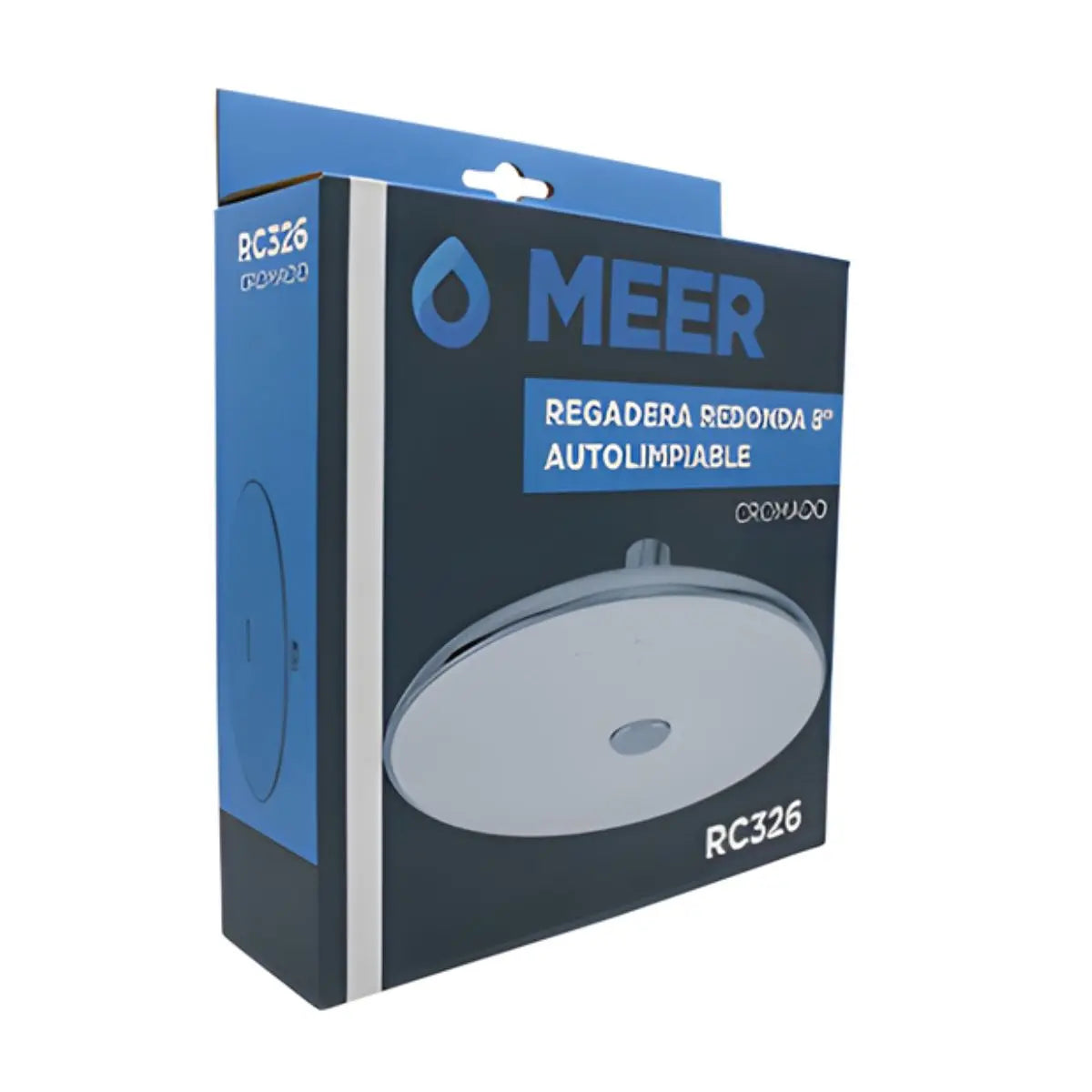 Regadera Redonda 8" Meer Boton de Limpieza Cromada 6PZ - CNX