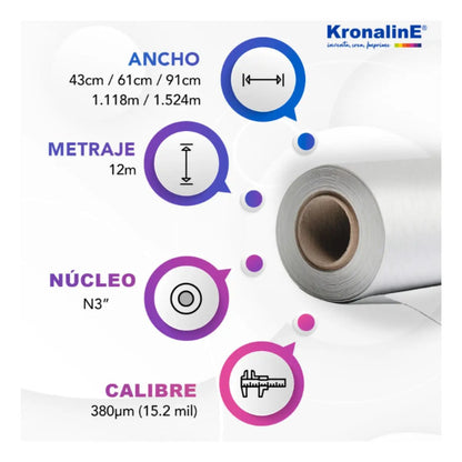 Rollo Papel Arte Kronaline Art300 Textura Fuerte Algodón 0.43 x 12 m Kronaline