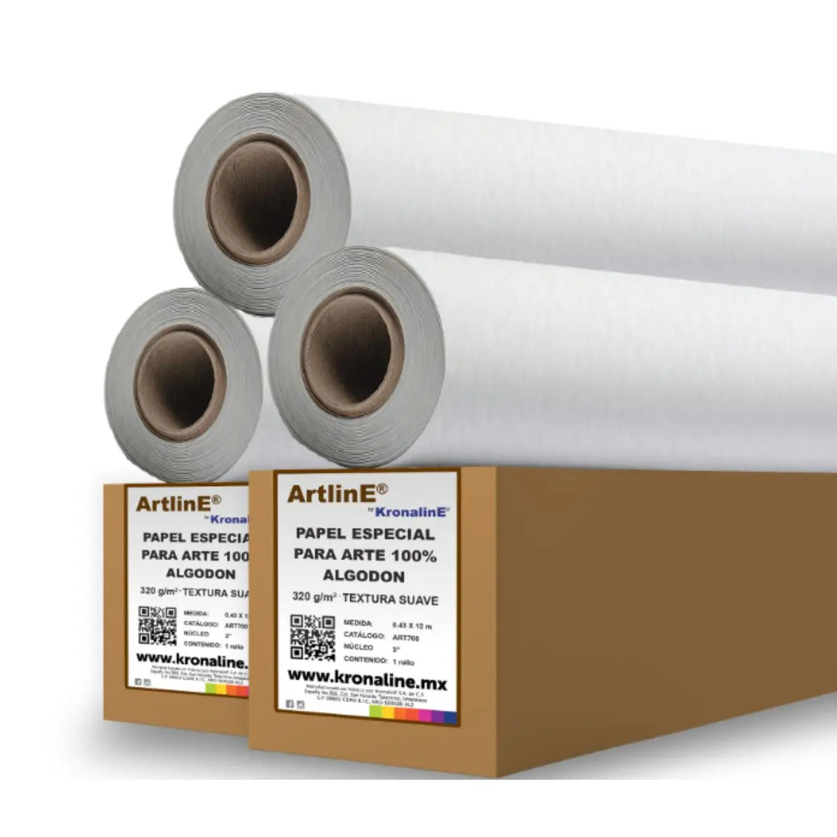 Rollo Papel Arte Textura Suave Kronaline Art704 Algodon 1.524 x 12 m 3 PIEZA - Kronaline