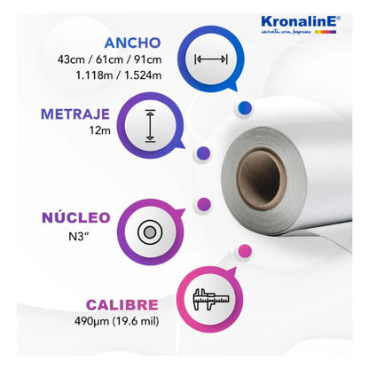 Rollo Papel Arte Textura Suave Kronaline Art704 Algodon 1.524 x 12 m 3 PIEZA - Kronaline - vista lateral