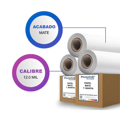 Papel Fotográfico Mate Barita Kronaline N3 .43 X 30m Pb071 Color Blanco - Kronaline