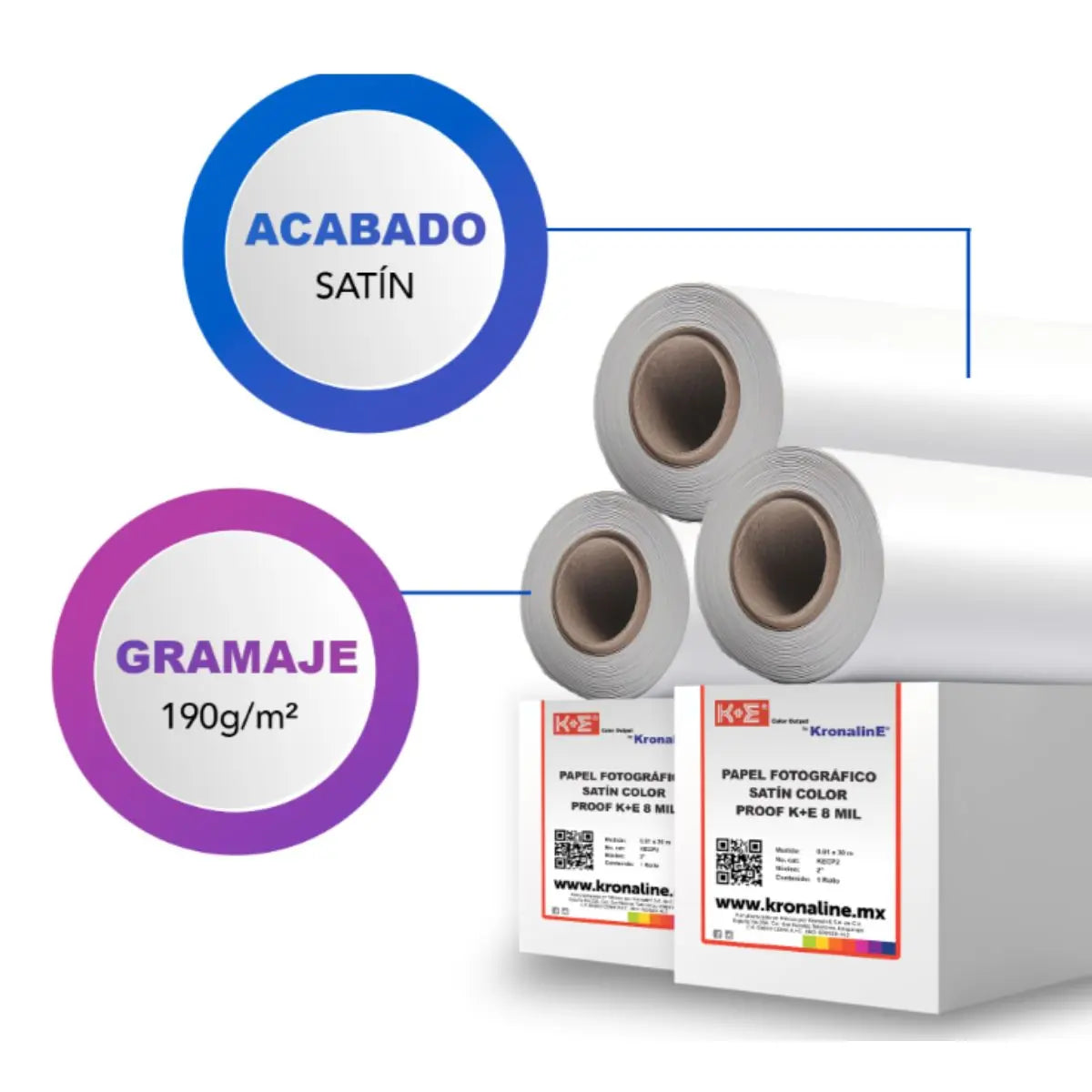 Rollo Papel Fotográfico Satinado Color Proof Kronaline Kecp1 - Kronaline - contenido