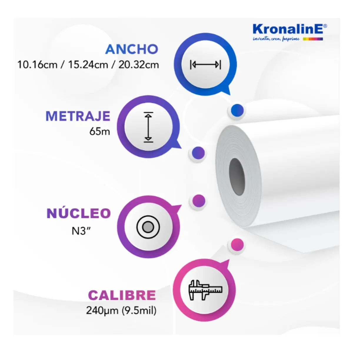 Papel Fotografico Profsional Brillante Kronaline Rollo Pmg01 - Kronaline - detalle