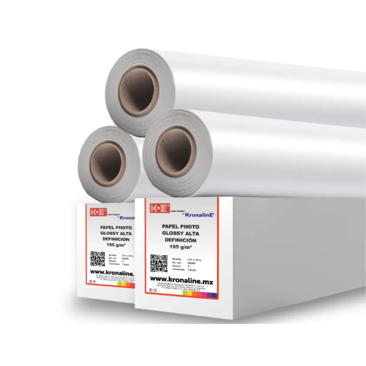 Rollo Papel Photo Glossy Alta Definición Kronaline Ke066 0.61 x 30 m 3 PIEZA - Kronaline - empaque
