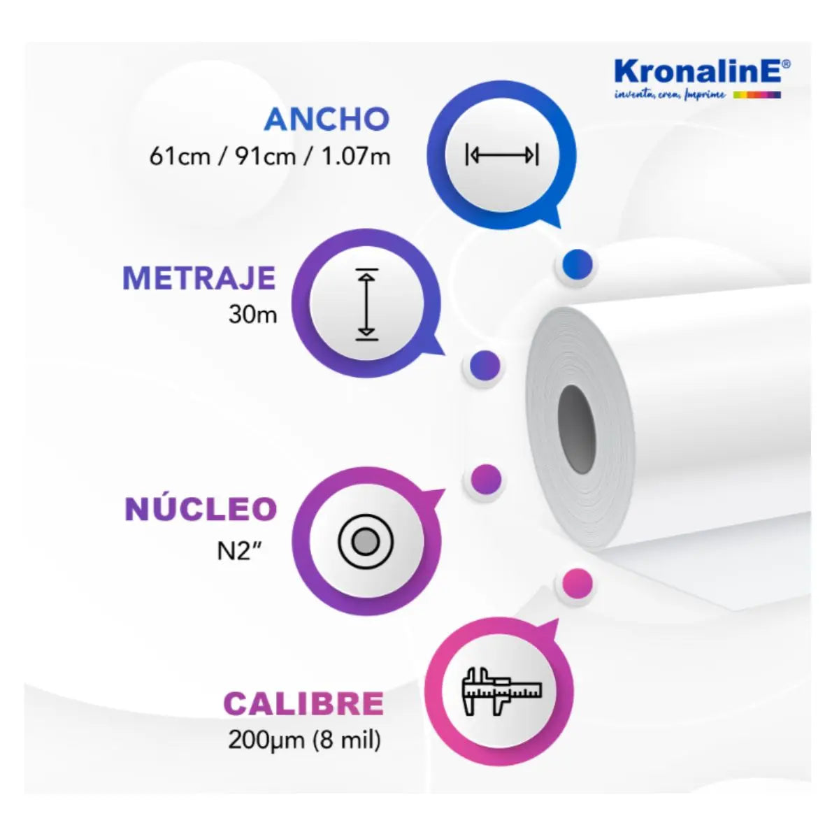 Rollo De Papel Photo Glossy Alta Definicón Ke066 Kronaline - Kronaline