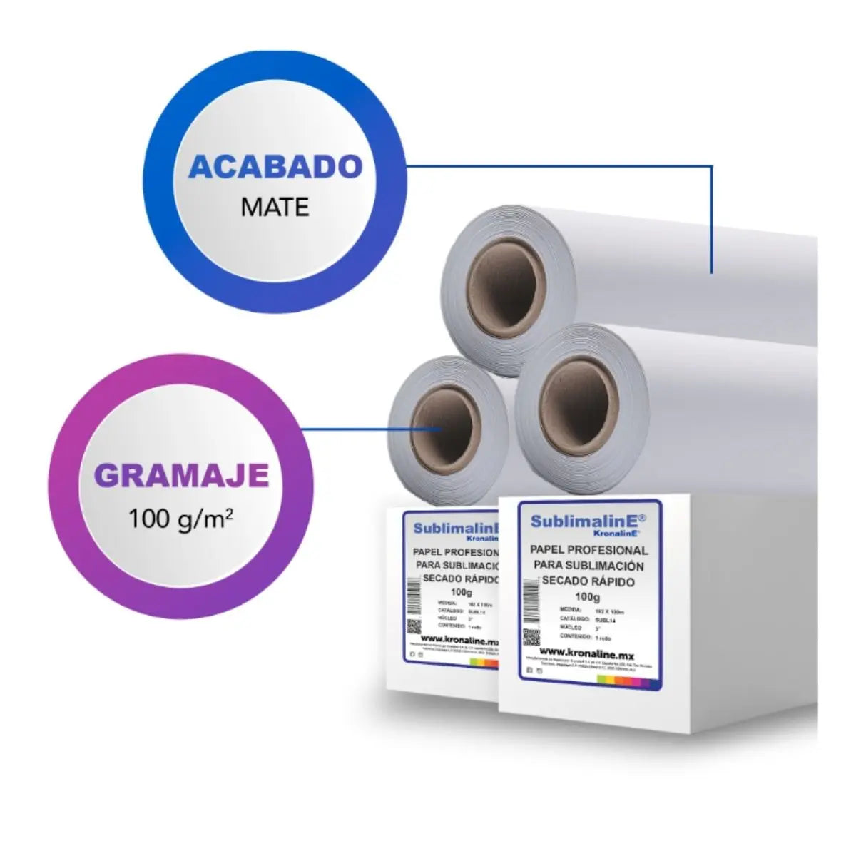 Rollo Papel Sublimación Kronaline Subl08 Secado Rápido 0.61 x 30 m Kronaline