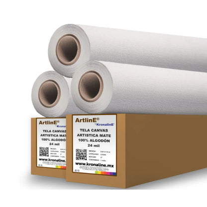 Rollo Tela Canvas Artisiticas Kronaline Cv343 Algodon Mate 0.61 x 12 m 3 PIEZA - Kronaline - vista lateral