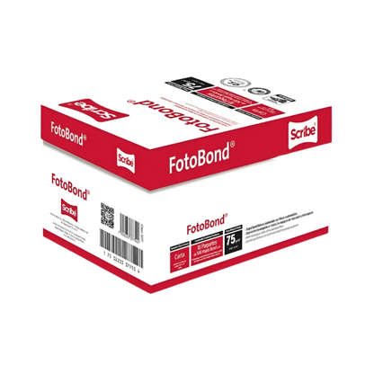 Papel Bond Tamaño Oficio Fotobond 5000 Hoja 75g Blancura 95% Blanco