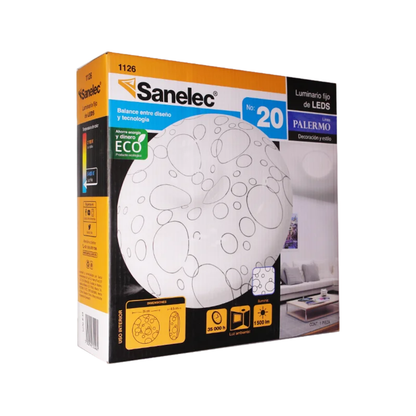 Plafón redondo 15W Palermo Sanelec