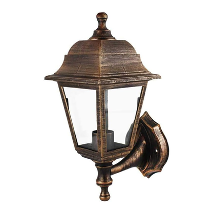 Farol de Pared Diseño Clasico Color Dorado Sanelec