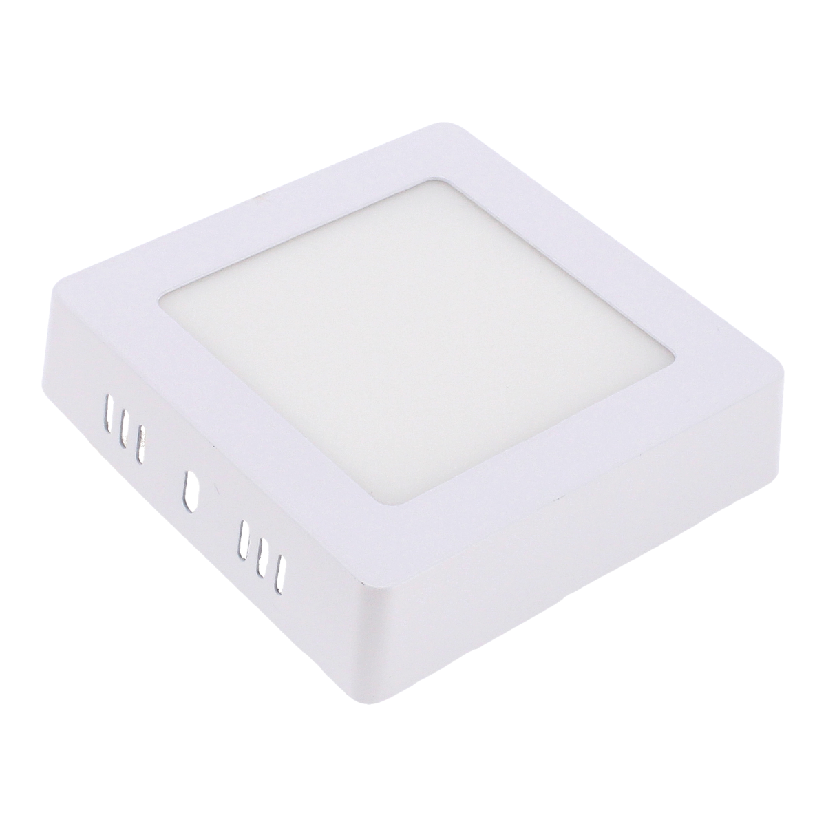 Lampara Cuadrada Sobreponer Sanelec 6w Luz Fria 1294 Blanco